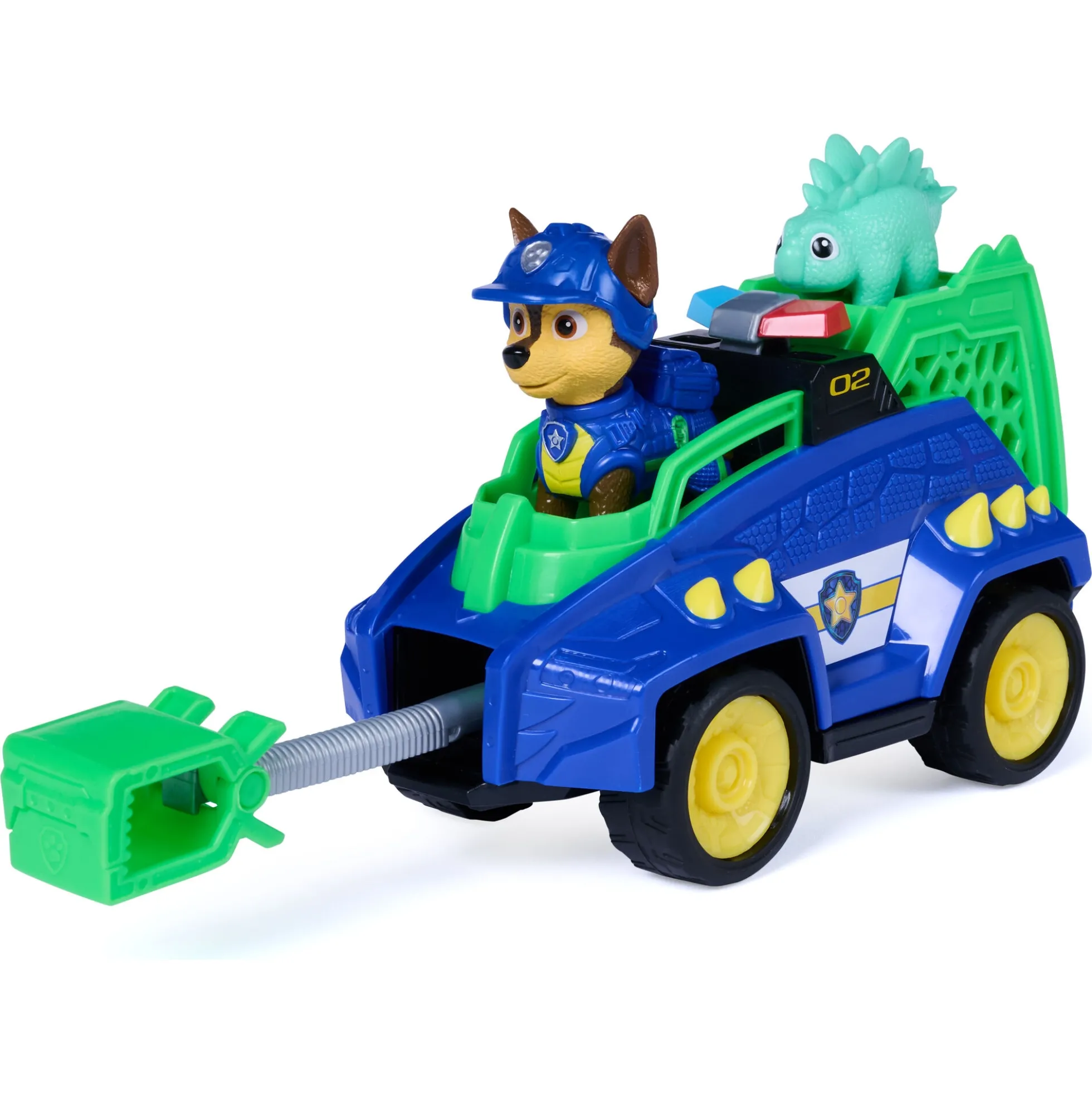 PAW Patrol Dino Filmen Chase dino-køretøj med figur - 15 cm