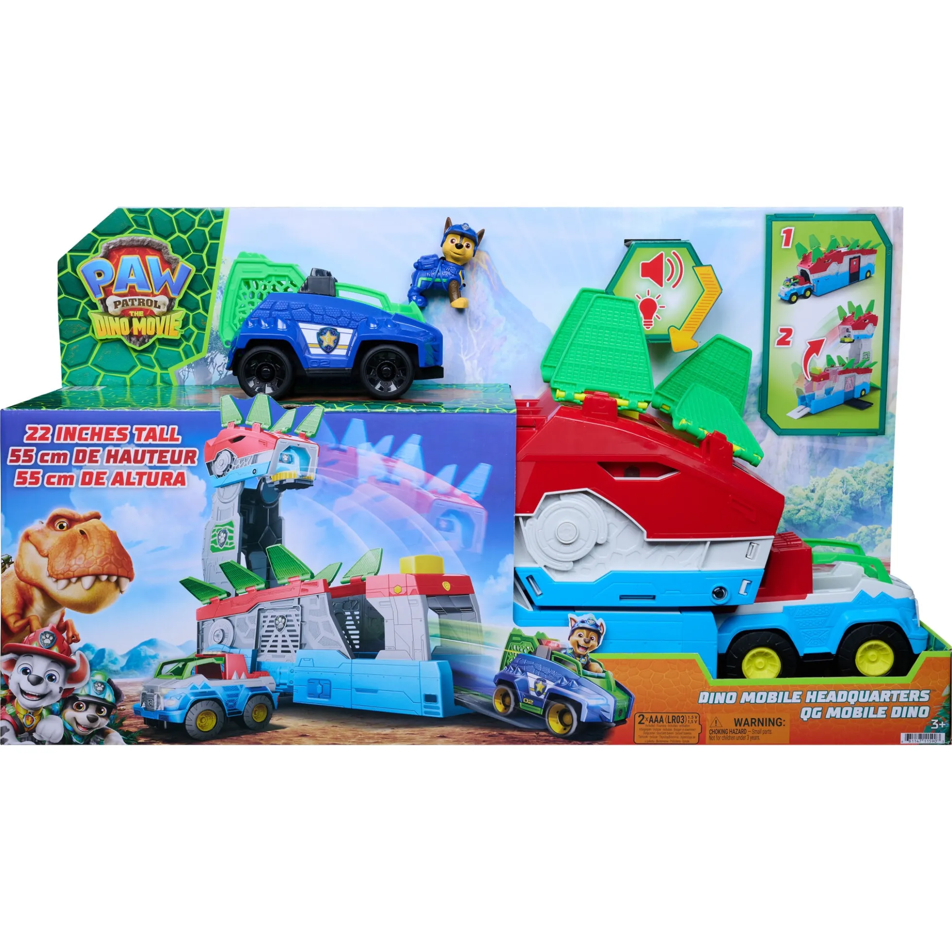 PAW Patrol Dino Filmen 2-i1 dinosaur mobilt hovedkvarter