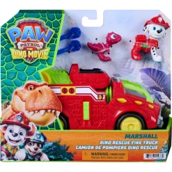 PAW Patrol Dino Filmen Marshall dino-køretøj med figur - 15 cm