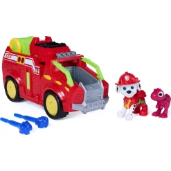 PAW Patrol Dino Filmen Marshall dino-køretøj med figur - 15 cm