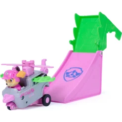PAW Patrol Dino Filmen Pup Squad Jump Flip - Skye - 6 cm køretøj
