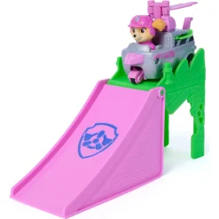 PAW Patrol Dino Filmen Pup Squad Jump Flip - Skye - 6 cm køretøj