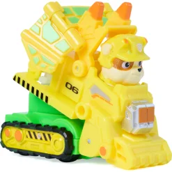 PAW Patrol Dino Filmen Pup Squad Jump Flip - Rubble - 6 cm køretøj