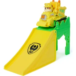 PAW Patrol Dino Filmen Pup Squad Jump Flip - Rubble - 6 cm køretøj