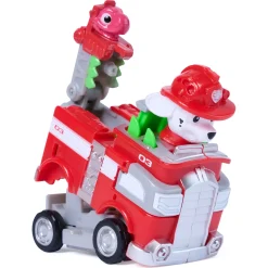 PAW Patrol Dino Filmen Pup Squad Jump Flip - Marshall - 6 cm køretøj