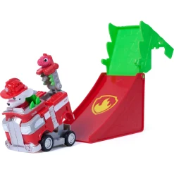 PAW Patrol Dino Filmen Pup Squad Jump Flip - Marshall - 6 cm køretøj