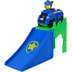 PAW Patrol Dino Filmen Pup Squad Jump Flip - Chase - 6 cm køretøj