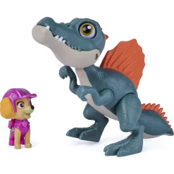 PAW Patrol Dino Filmen Roaring Pup Pals dinosaur med Skye figur - 6,25 cm figur