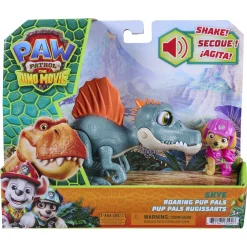 PAW Patrol Dino Filmen Roaring Pup Pals dinosaur med Skye figur - 6,25 cm figur