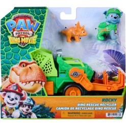 PAW Patrol Dino Filmen Rocky dino-køretøj med figur - 15 cm