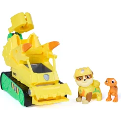 PAW Patrol Dino Filmen Rubble dino-køretøj med figur - 15 cm