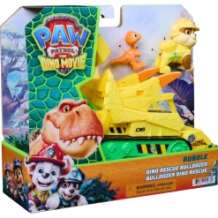 PAW Patrol Dino Filmen Rubble dino-køretøj med figur - 15 cm