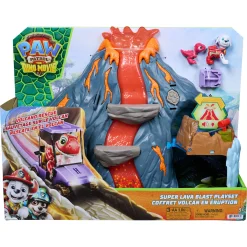 PAW Patrol Dino Filmen Super Lava Blast vulkan legesæt med tilbehør - 36x45x13 cm
