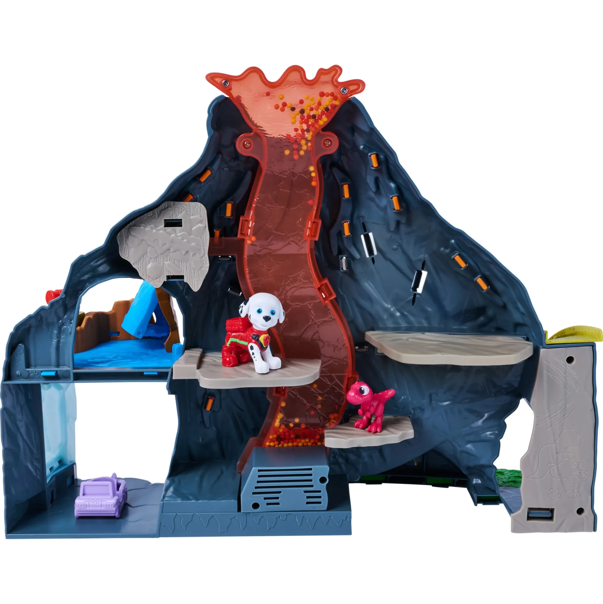PAW Patrol Dino Filmen Super Lava Blast vulkan legesæt med tilbehør - 36x45x13 cm