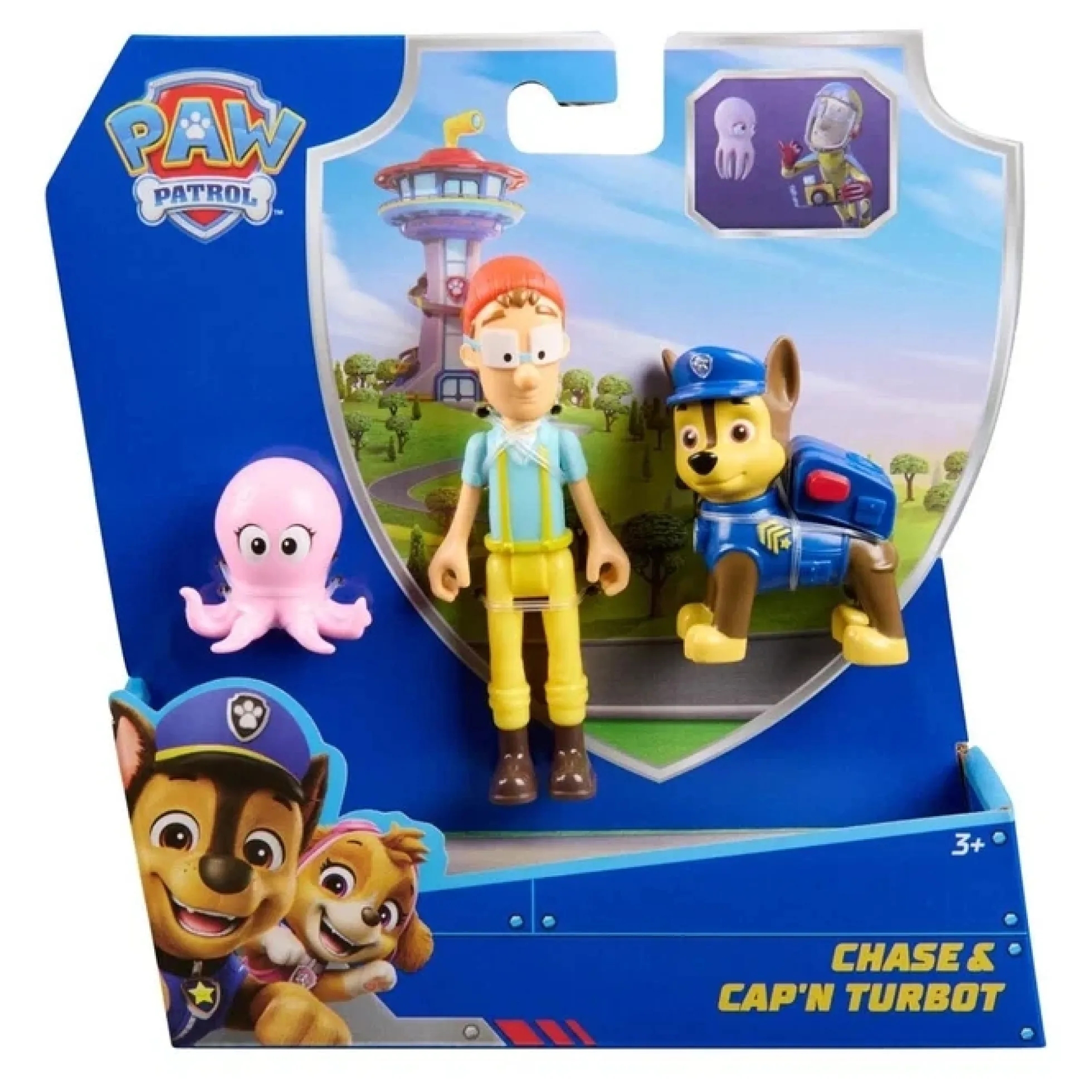 PAW Patrol figursæt med Chase og Kaptajn Turbot - 10 cm