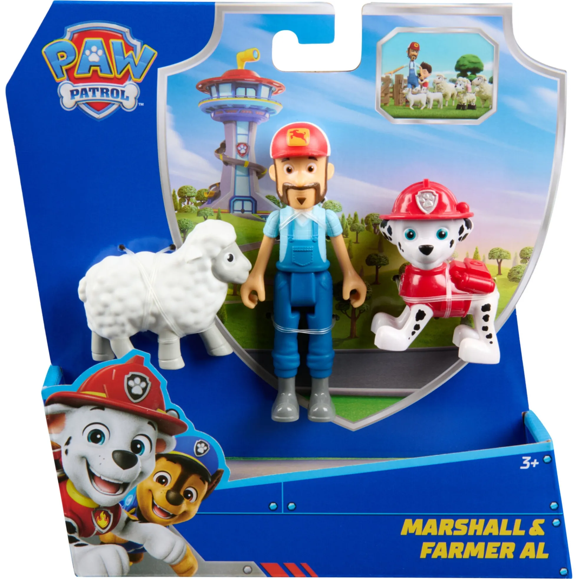 PAW Patrol figursæt med Marshall og bondemand Al - 10 cm