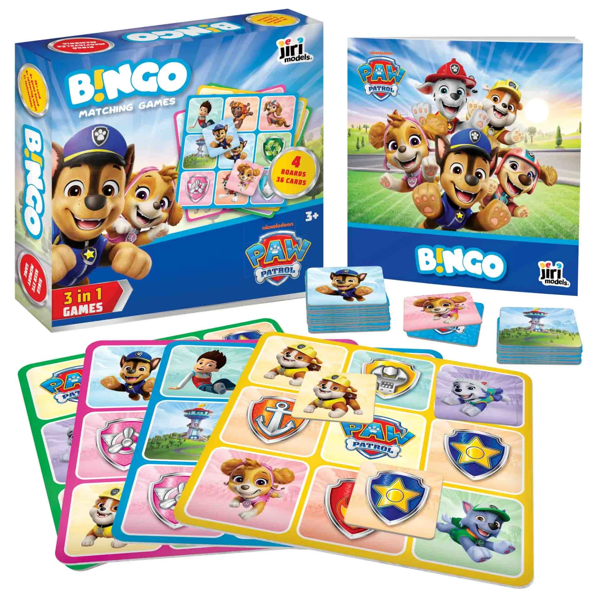 Paw Patrol 3-i-1 bingosæt - Alsidig spil med Kendt Figur