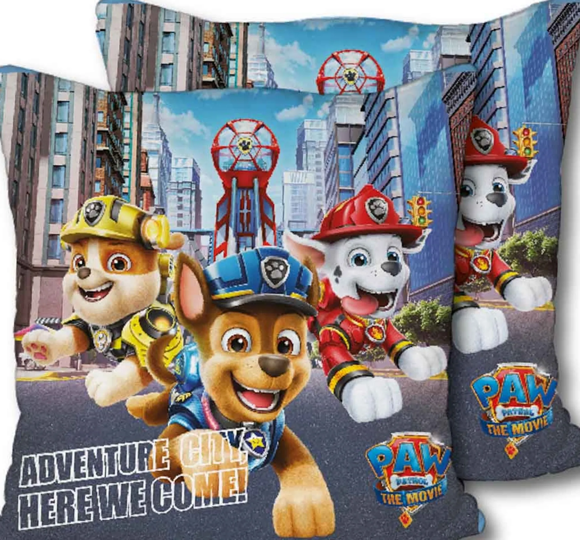 Paw Patrol - Pyntepude til børn - 40x40 cm - Marshall, Rubble og Chase