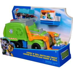 PAW Patrol Rocky Crush N' Roll skraldebil med figur - 35 cm
