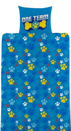 Paw Patrol sengetøj - 100% bomuld - Junior sengetøj 100x140 cm - Paw Patrol One Team
