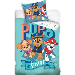 Paw Patrol sengetøj - 150x210 cm - Pups Rule! - Dynebetræk med 2 i 1 design - 100% bomulds sengesæt