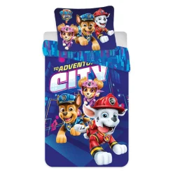 Paw Patrol sengetøj - 150x210 cm - Sengesæt med 2 i 1 design - 100% bomuld
