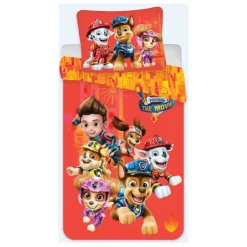 Paw Patrol sengetøj - 150x210 cm - Team Paw Patrol - Dynebetræk med 2 i 1 design - 100% bomulds sengesæt