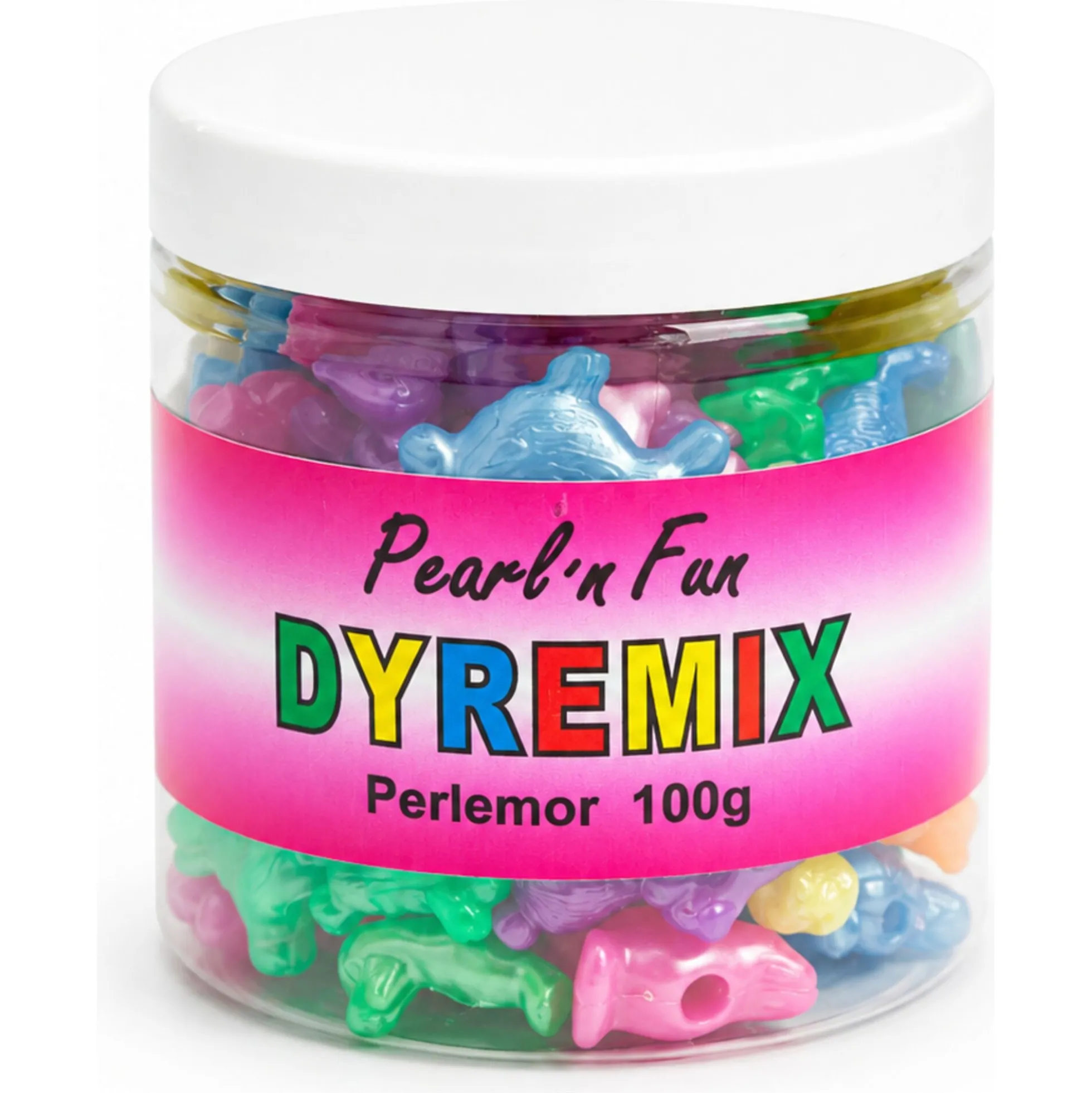 Pearl'n Fun dyremix perler - 25 mm - Perlemor - 100 g