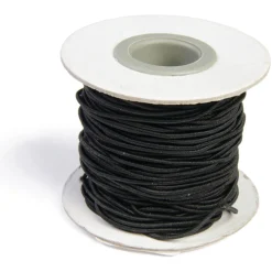 Pearl'n Fun elastiksnor til smykker - Sort - 1,2 mm x 25 m