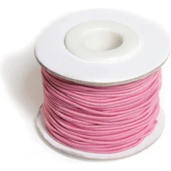 Pearl'n Fun elastiksnor til smykker - Lyserød - 1,2 mm x 25 m