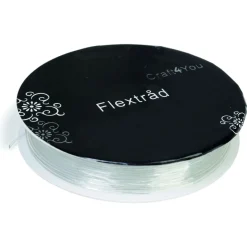 Pearl'n Fun flextråd til smykker - Klar - 0,8 mm x 8 m
