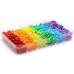 Pearl'n Fun regnbue perlemix med runde, rocai og facetperler