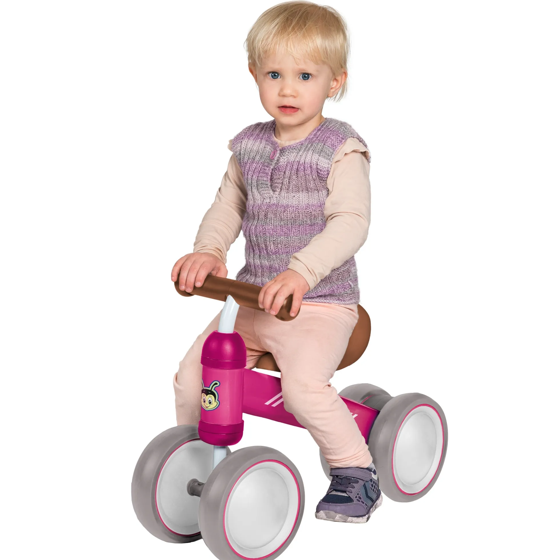 Pink gåcykel - Robust gåcykel til de mindste