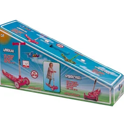 Pink 3-hjulet løbehjul med flexstyring