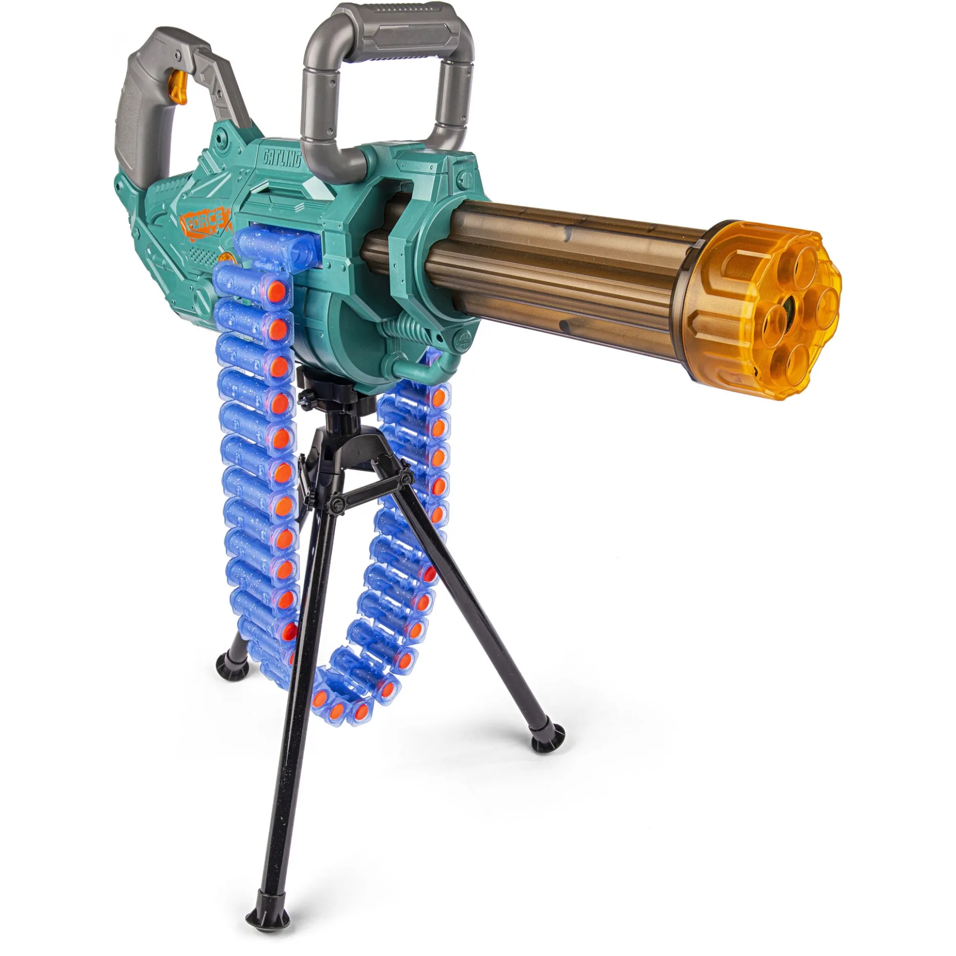 Pioneer Gatling Gun softbullet-gevær med lys og autofire - 40 skumpile - 52 cm