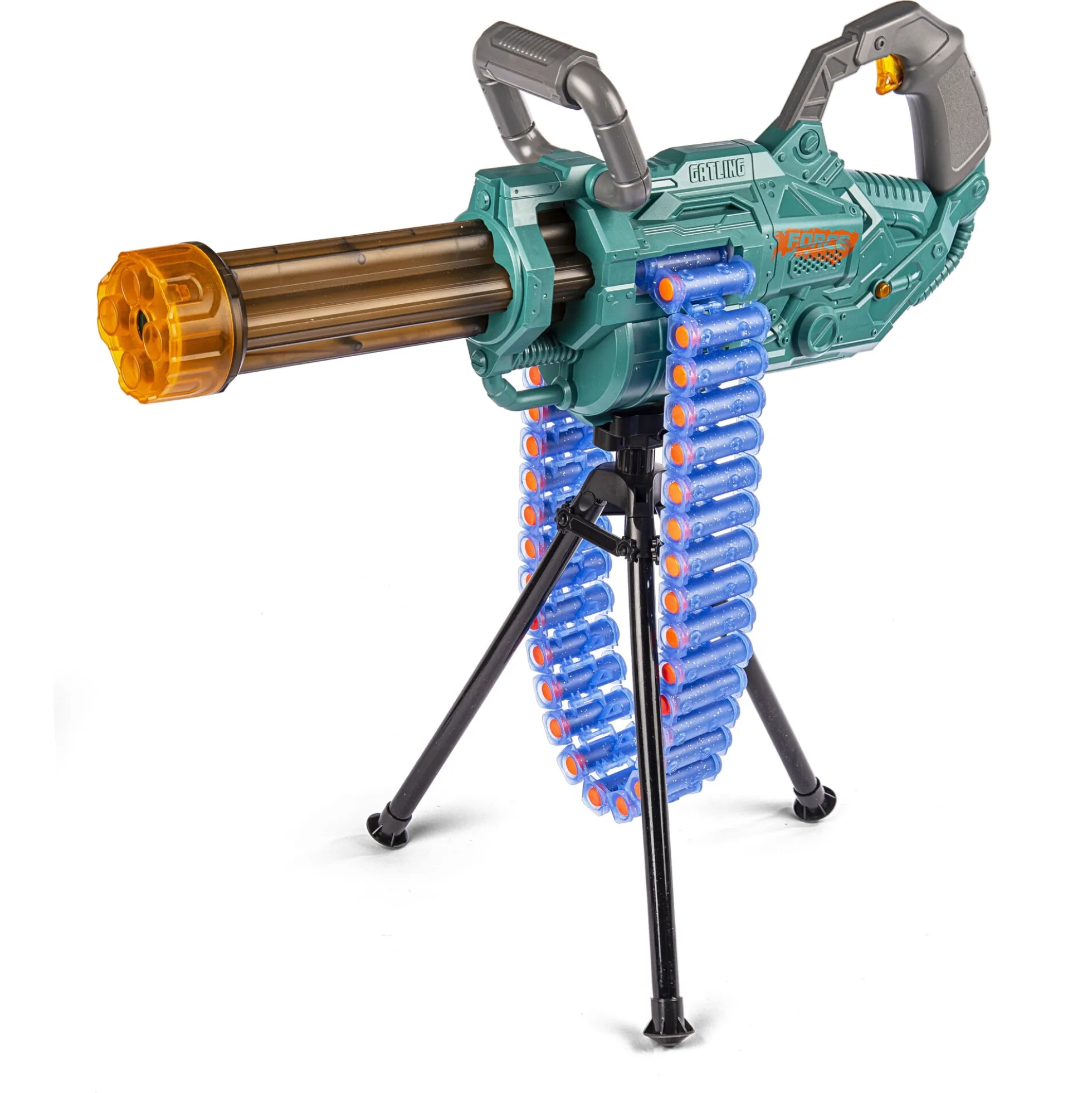 Pioneer Gatling Gun softbullet-gevær med lys og autofire - 40 skumpile - 52 cm