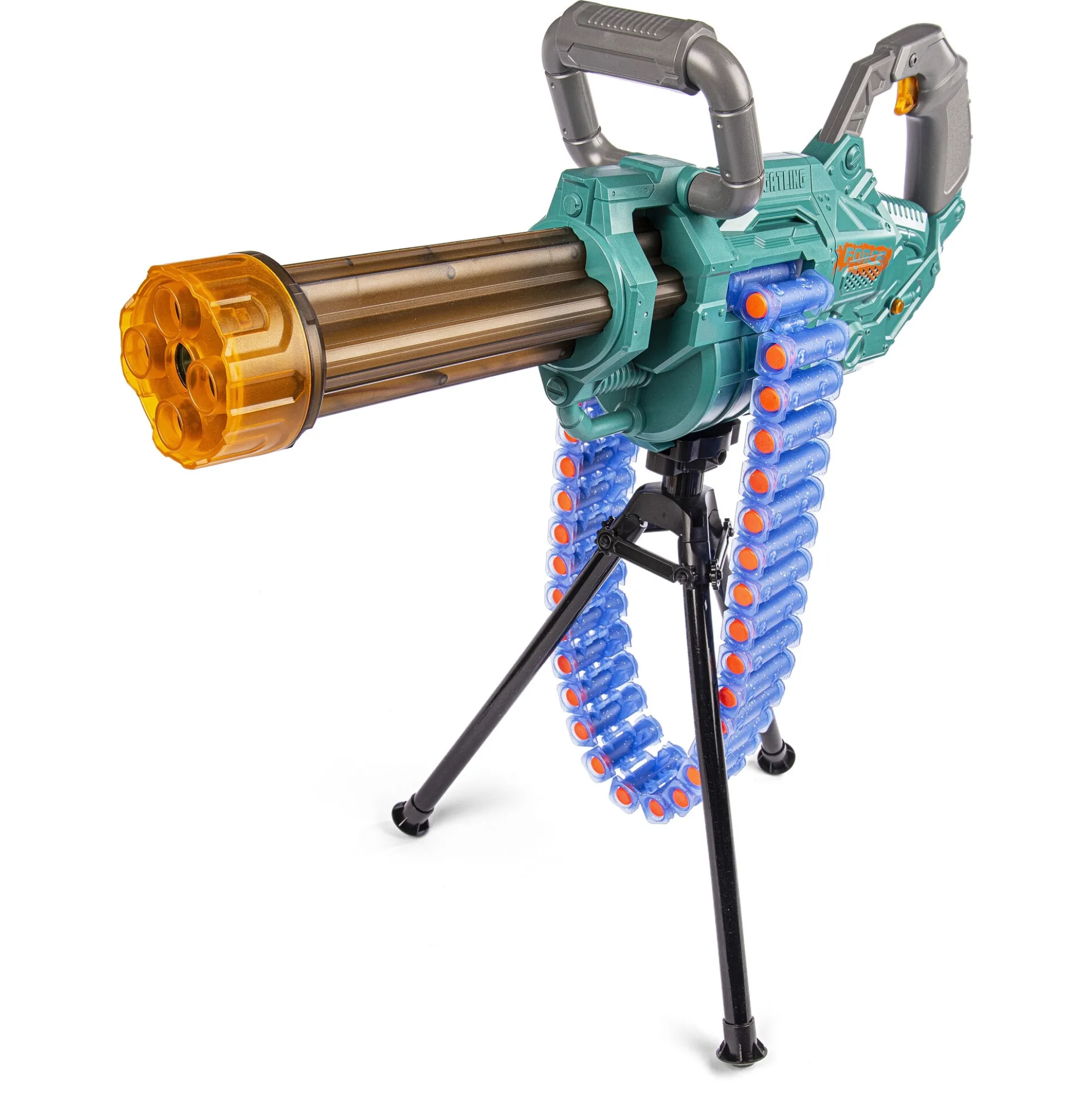 Pioneer Gatling Gun softbullet-gevær med lys og autofire - 40 skumpile - 52 cm