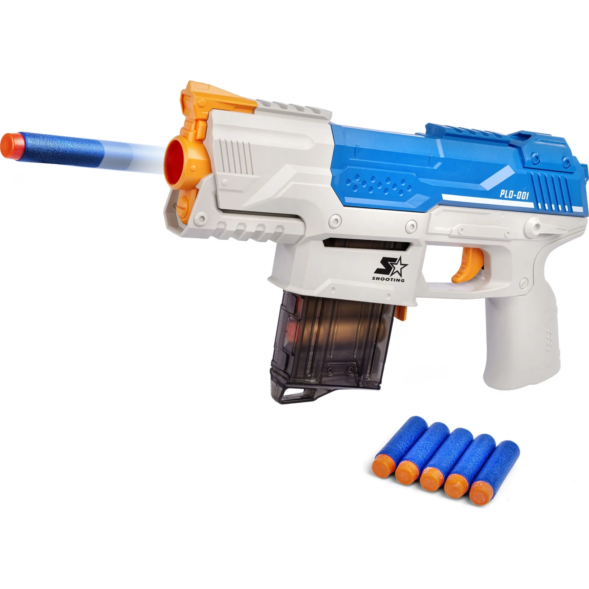 Pioneer M3 softbullet maskinpistol med magasin - 10 skumpile - 28 cm