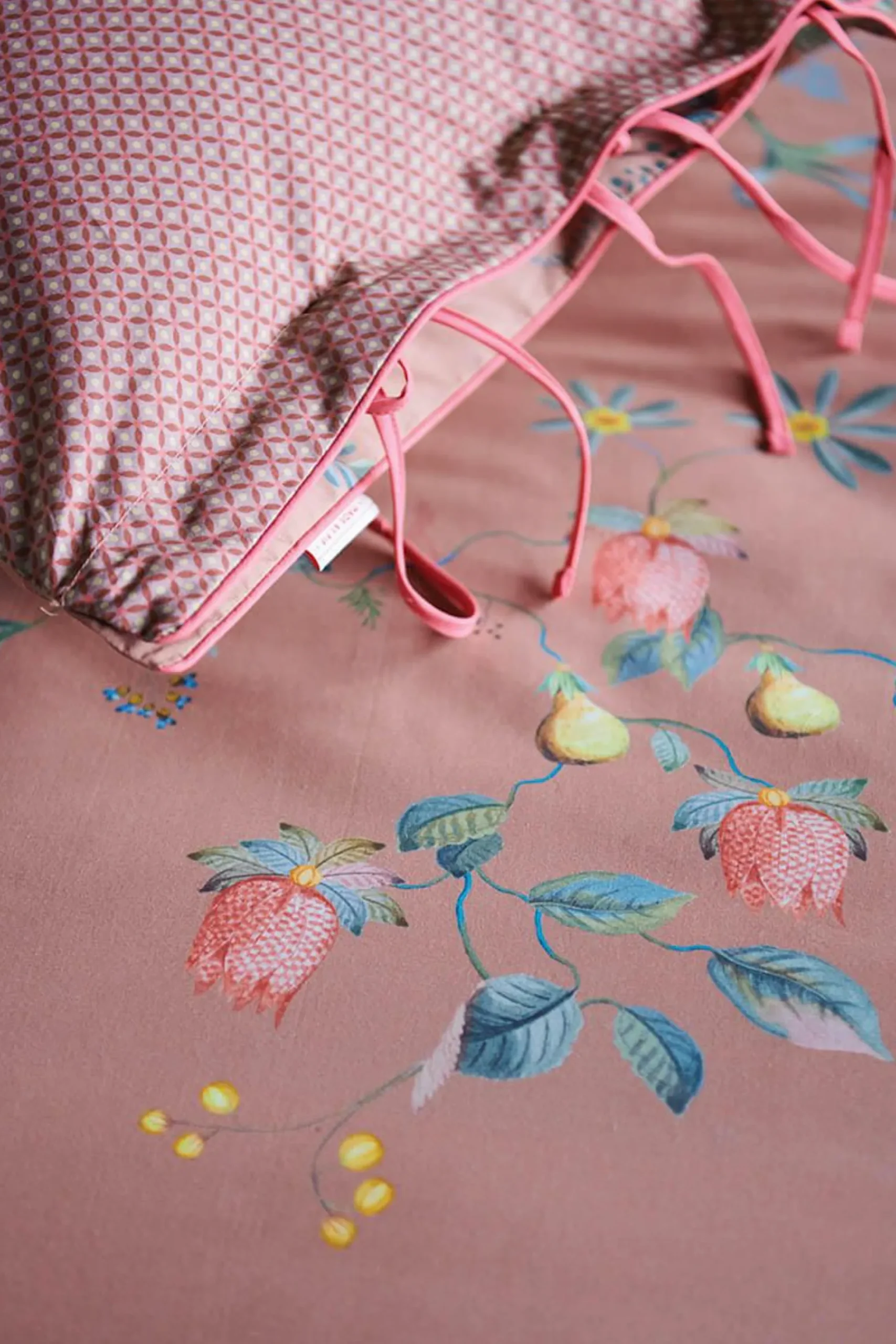 Pip Studio sengetøj - 140x200 cm - Fleur Grandeur Pink - Vendbar dynebetræk - 100% bomulds sengesæt