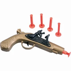 Piratpistol med øjeklap og sugekopspile - 5 pile