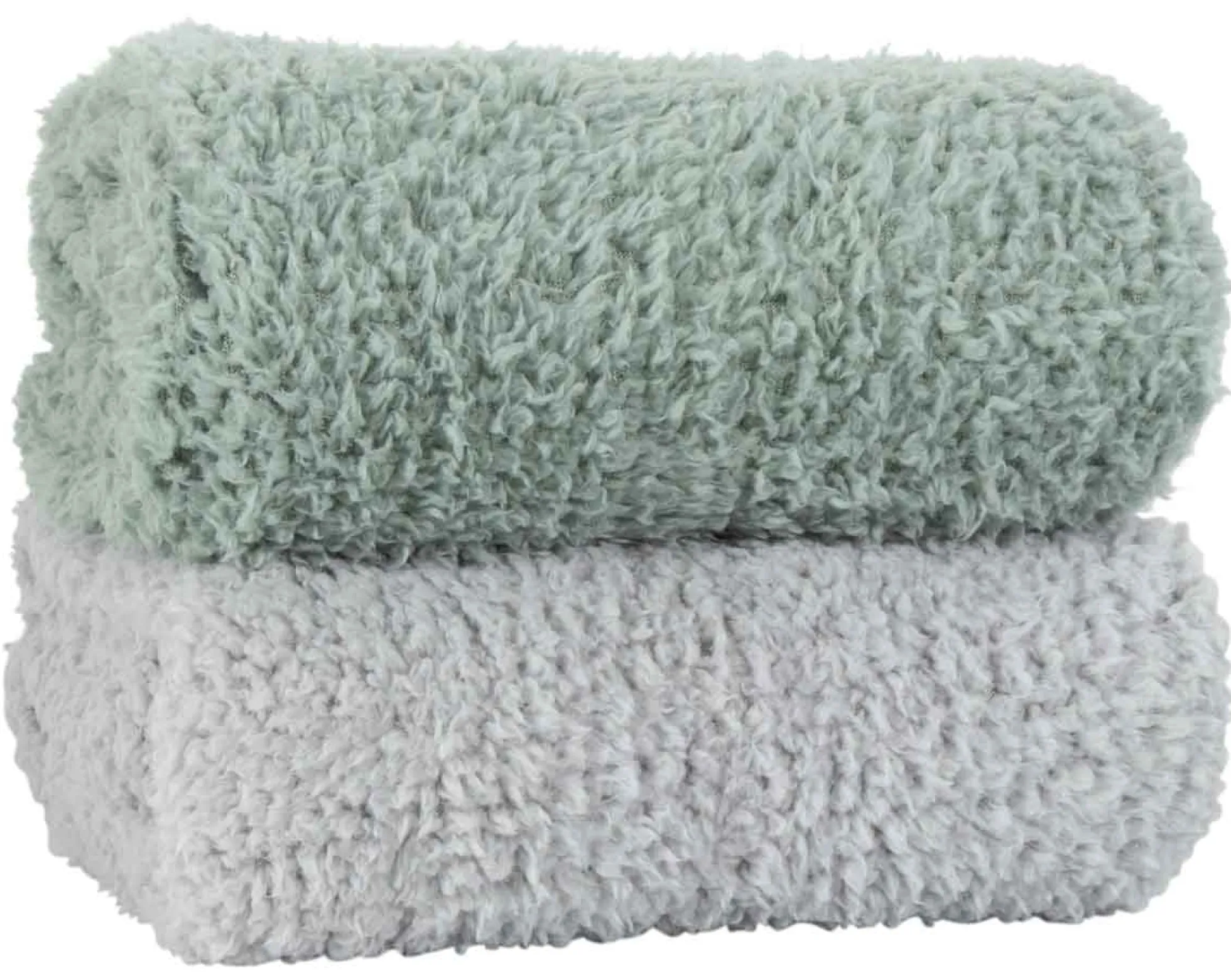 Plaid i teddy fleece - 120x160 cm - Støvet grøn - Blødt tæppe fra Nordstrand