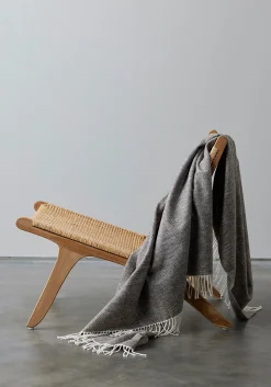 Plaid - 130x185 cm - Stillness Södahl - Brun sildebensvævningen