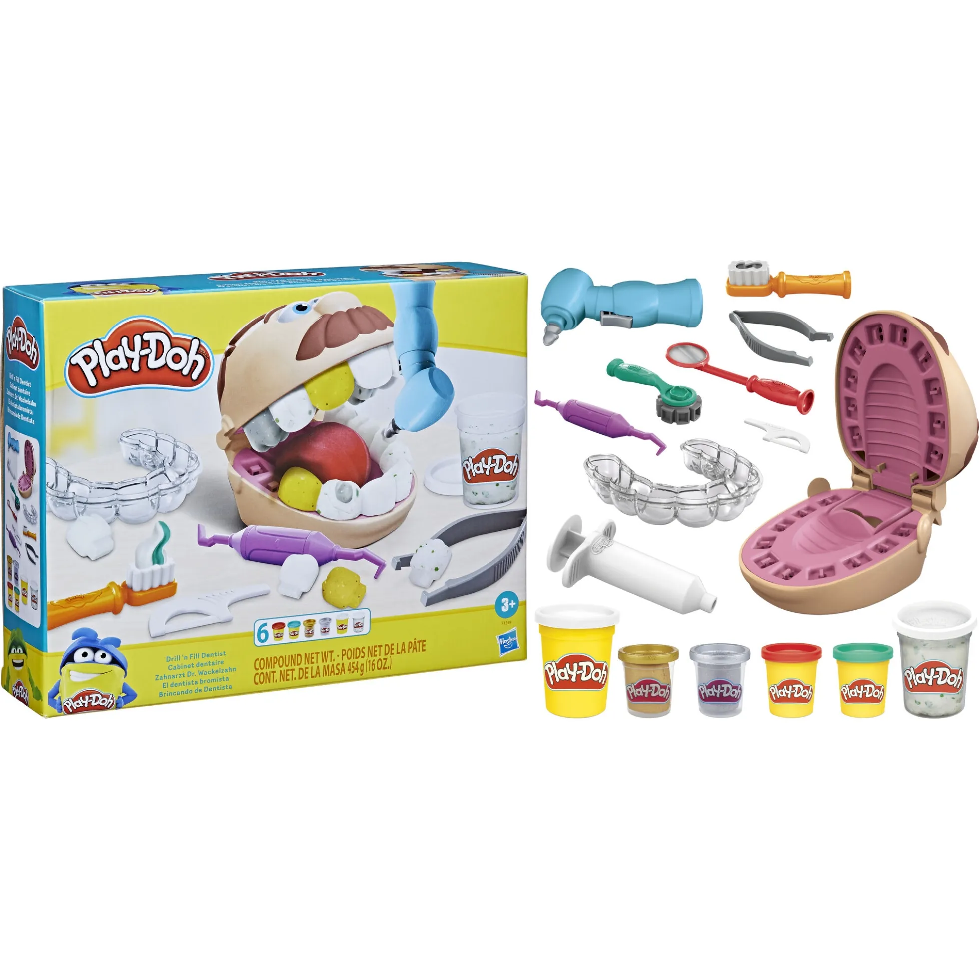 Play-Doh Drill N Fill tandlægesæt