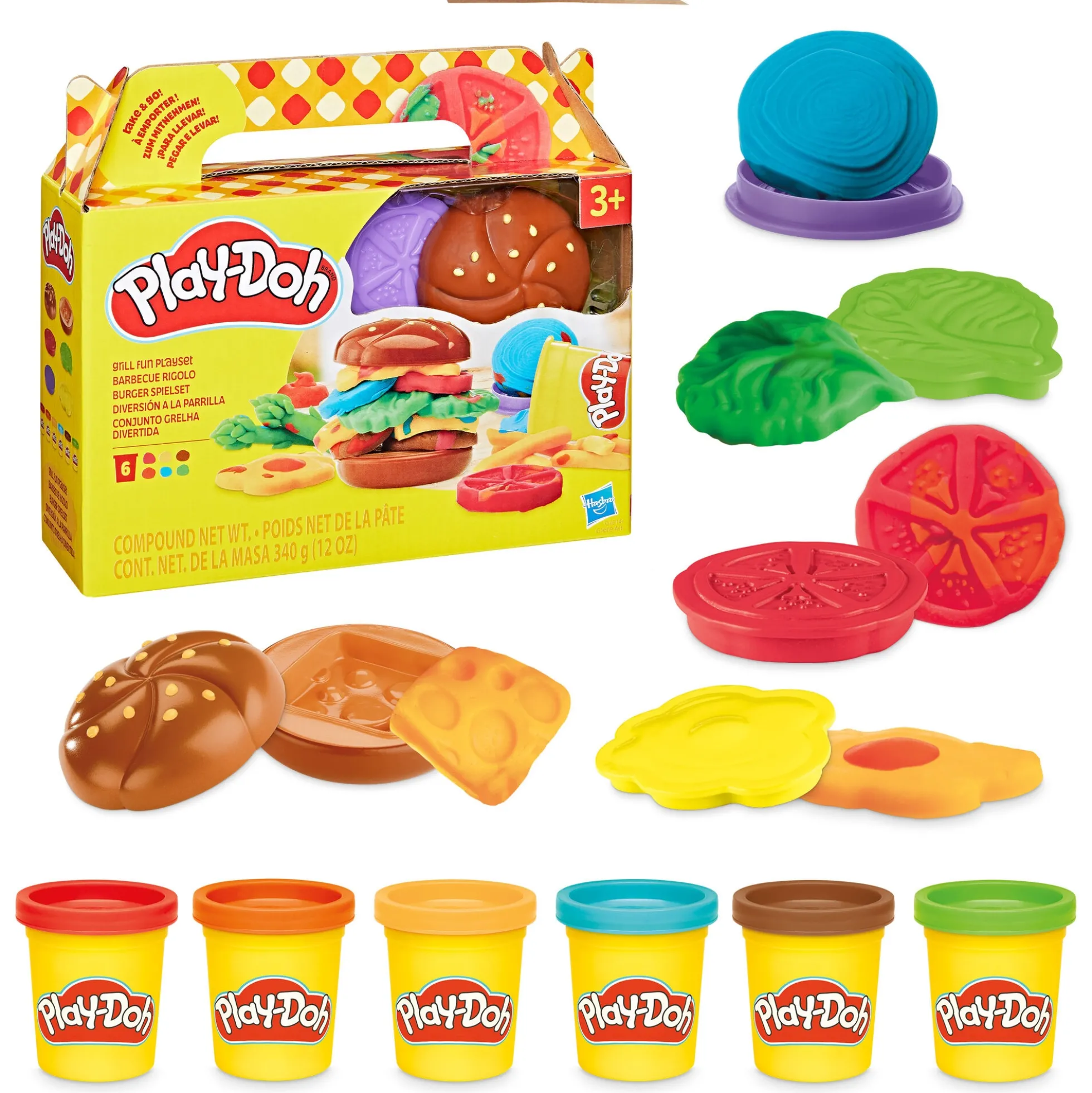 Play-Doh Food Shapes madformesæt - 6 værktøjer