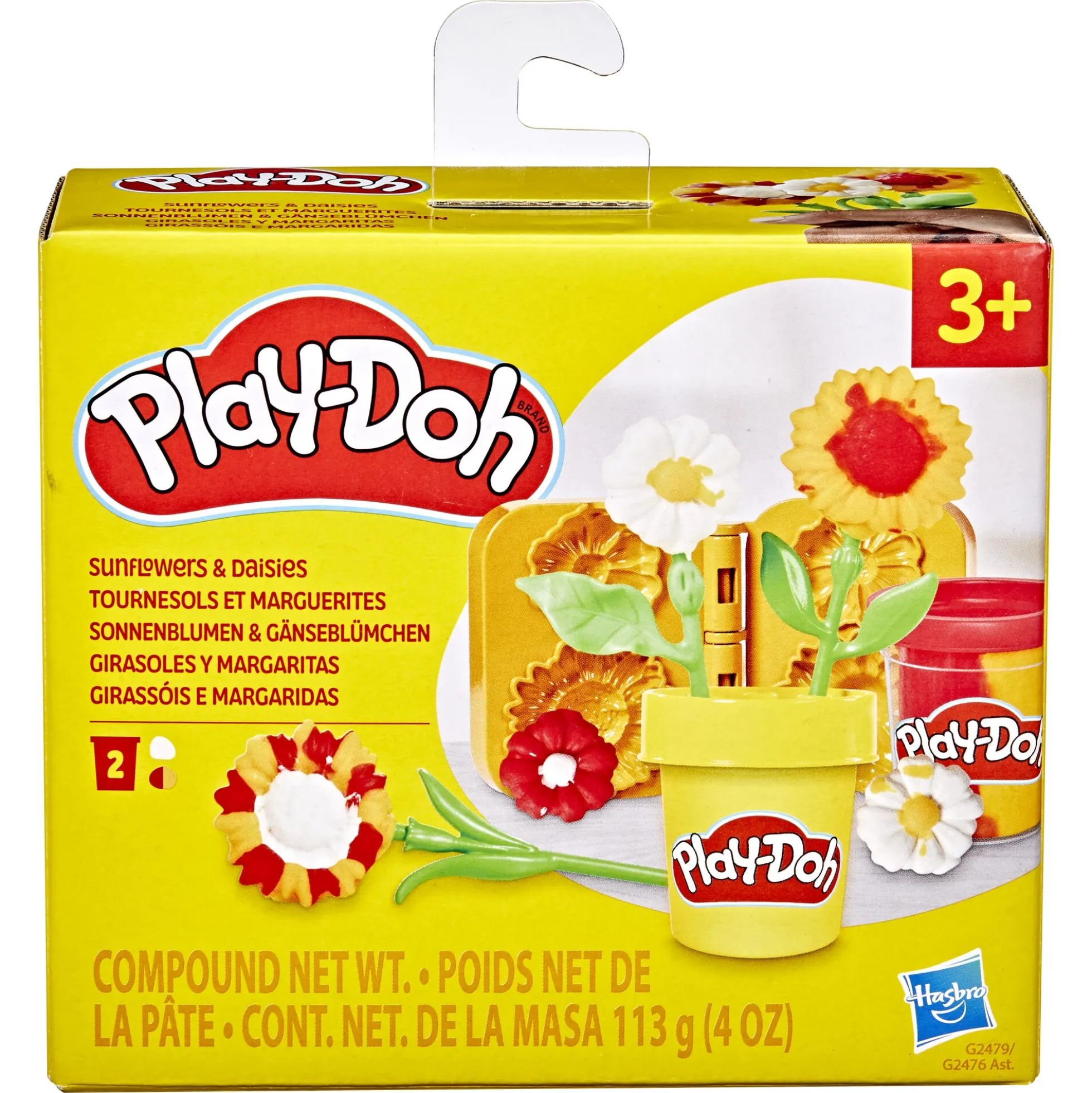 Play-Doh Lil Flowers blomstersæt - 2 bøtter - 113 g