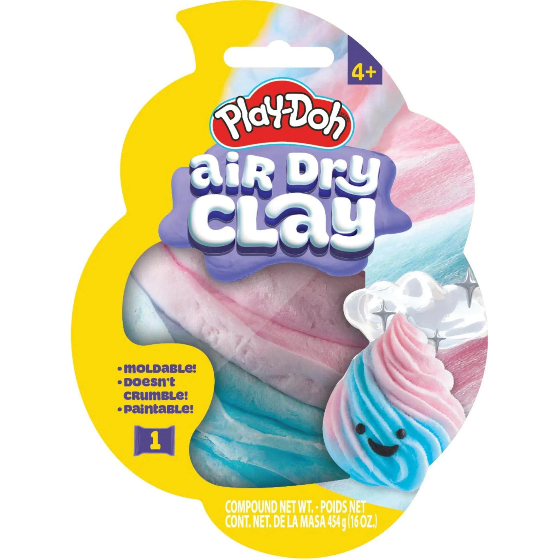 Play-Doh lufttørrende ler Cotton Candy - ca. 28 g
