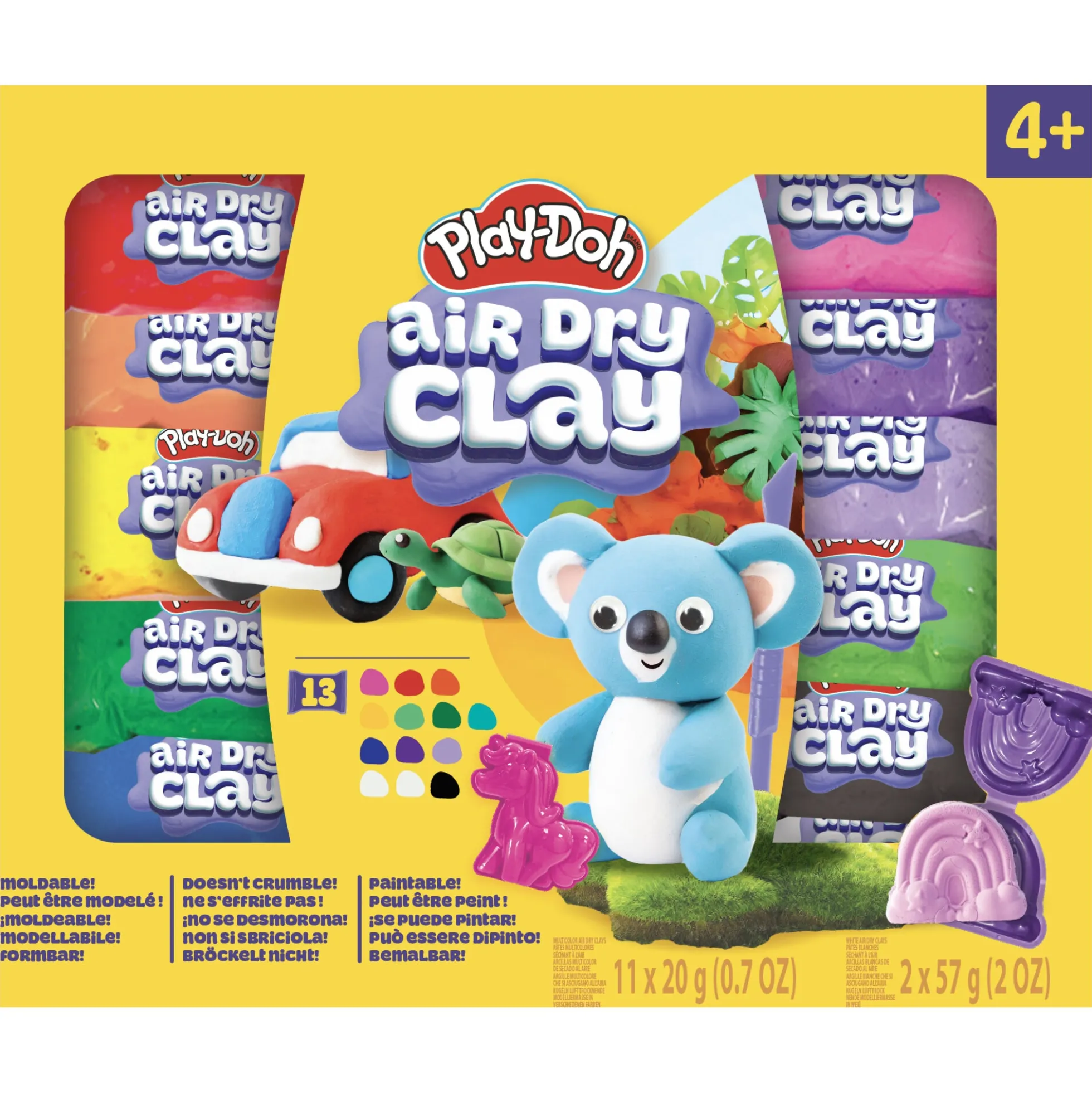 Play-Doh lufttørrende ler sæt 13 farver - 13 farver