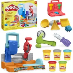 Play-Doh modellervoks Stamp & Saw værktøjsbænk med værktøj - 248 g