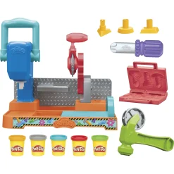 Play-Doh modellervoks Stamp & Saw værktøjsbænk med værktøj - 248 g