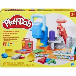 Play-Doh modellervoks Stamp & Saw værktøjsbænk med værktøj - 248 g